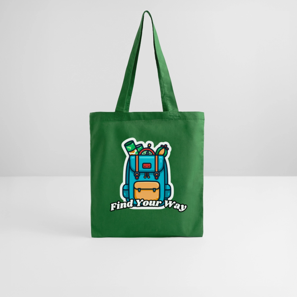 Backpacking Tote Bag – Find Your Way - evergreen