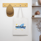 Surf Tote Bag - ride the wave - white