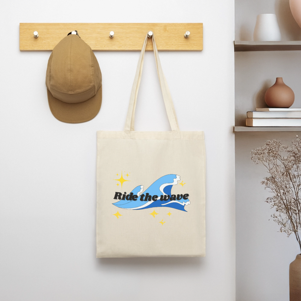 Surf Tote Bag - ride the wave - nature