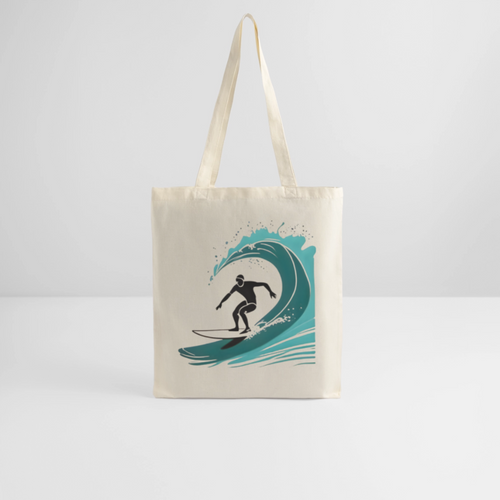 Surf Tote Bag – Minimal Wave - nature