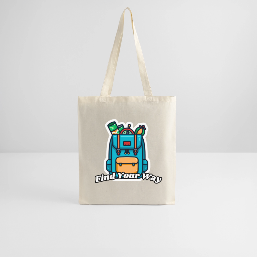 Backpacking Tote Bag – Find Your Way - nature